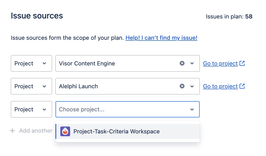 bringing in multiple projects in jira advanced roadmaps