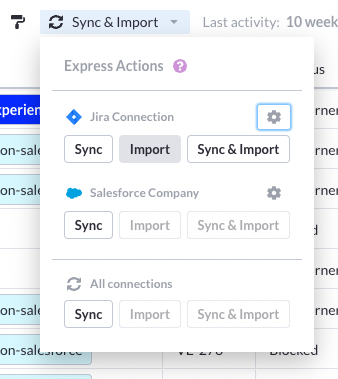 Visor import and sync Jira to spreadsheet