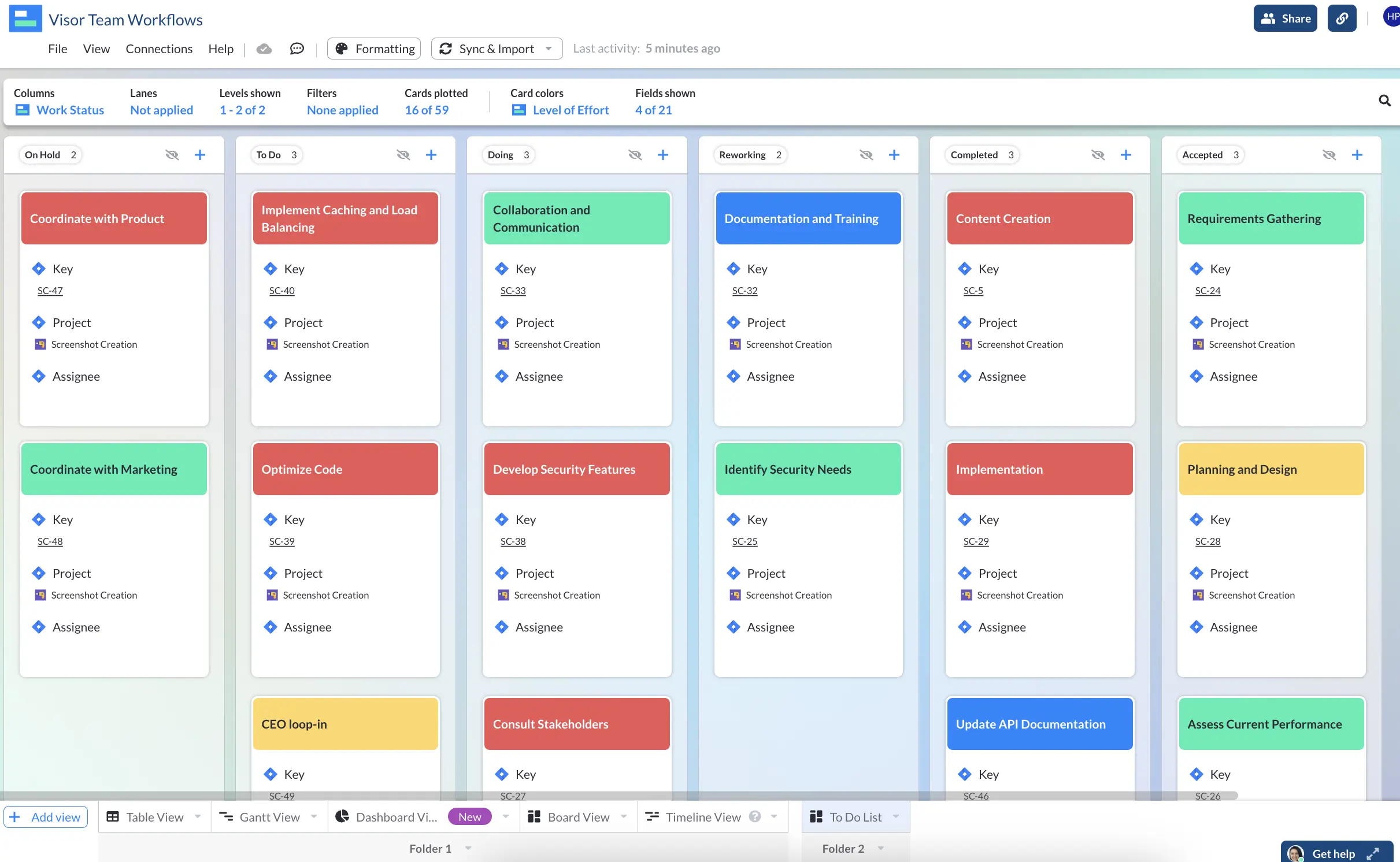 Basic Kanban board