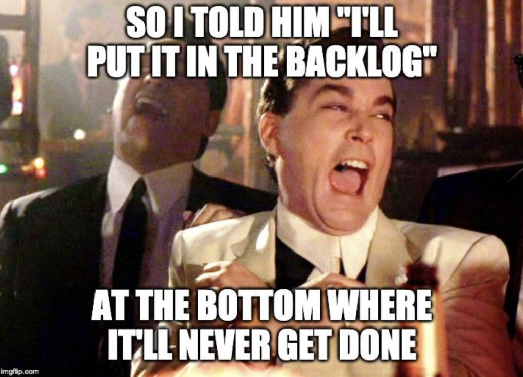 jira backlog meme