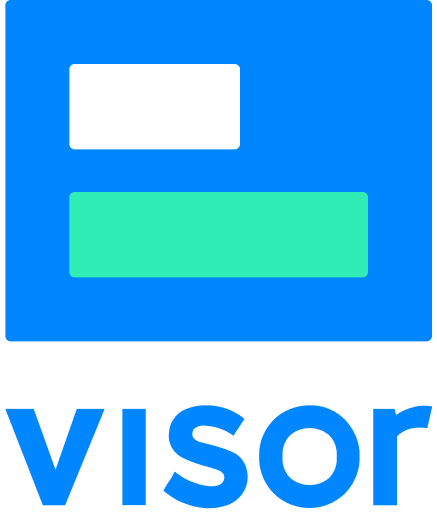 blue green vertical visor logo png