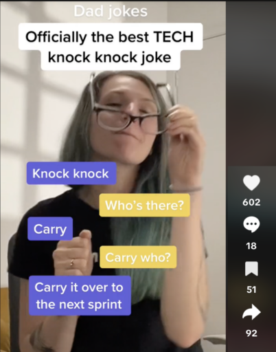 project management tiktok: dad jokes from a pm