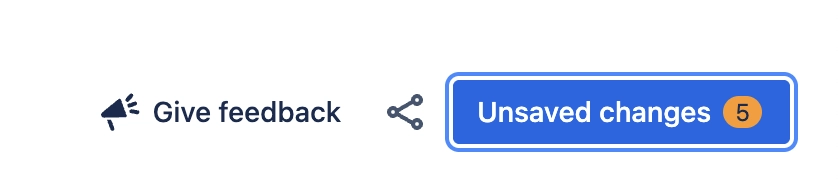 button in jira advanced roadmaps when you have changes that haven't been pushed to the rest of jira