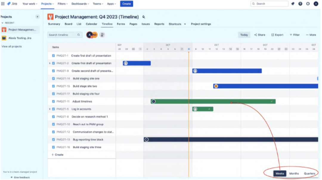 jira timeline roadmap feature