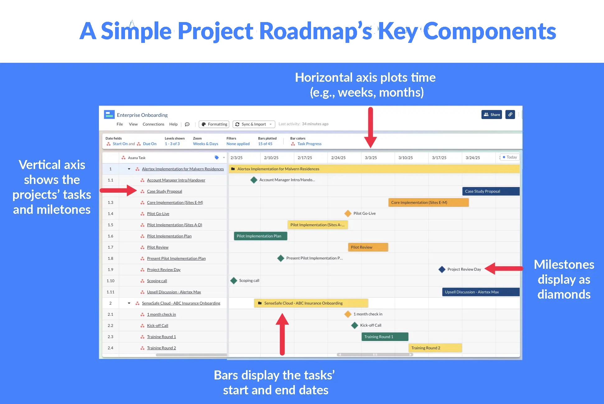 key components of a basic project roadmap