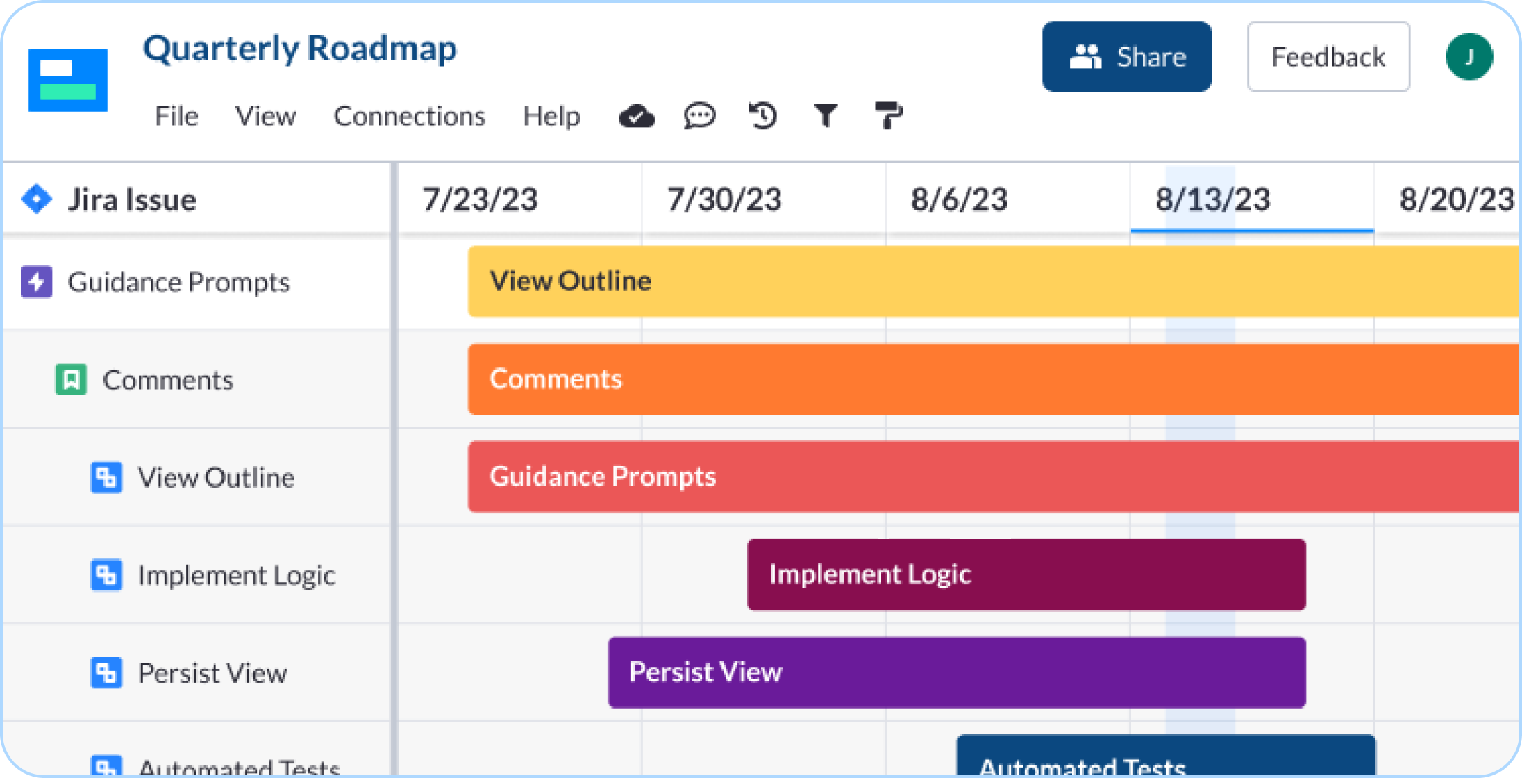 visor jira gantt